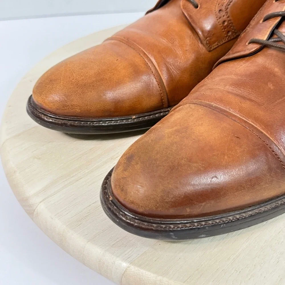 Cole Haan Mens Dress Shoes Buckland Cap Toe Size 12 M Oxford Brown Leather Shoes